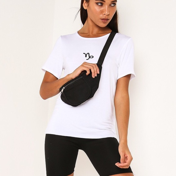 Tops - White graphic print zodiac sign T-shirt Capricorn
